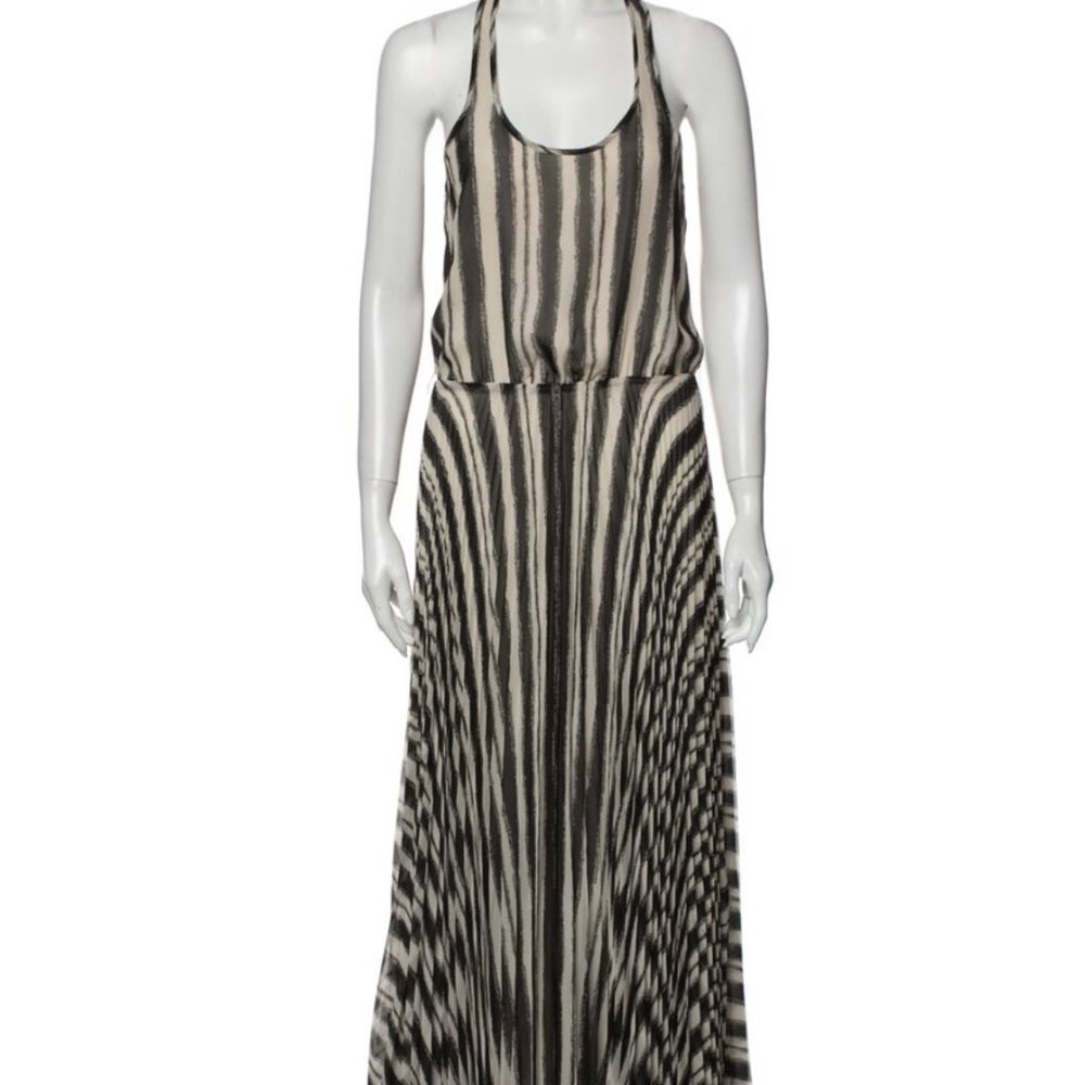 Parker Maxi Dress Black Striped; Size: XS